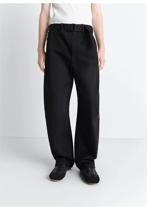 pantaloni twisted belted unisex neri LEMAIRE | PA326 LD1055BK999